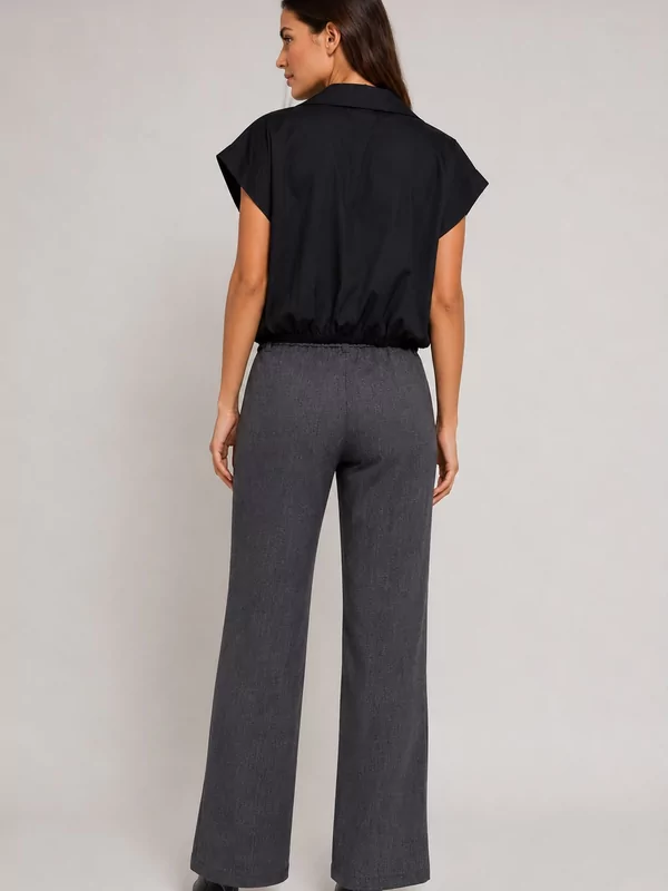 Only broek in grijs met elastiek achterkant lengte 30