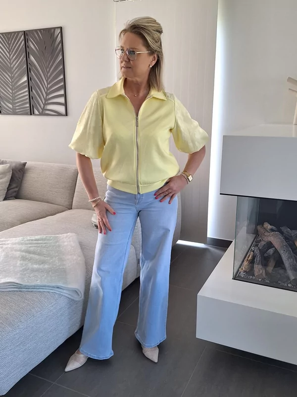 Vest / cardigan in geel