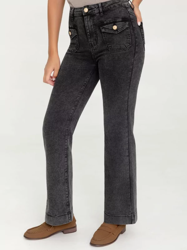 Jeans rechte pijp in donker grijs