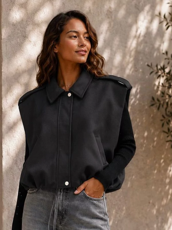 Body in nubuck look zwart