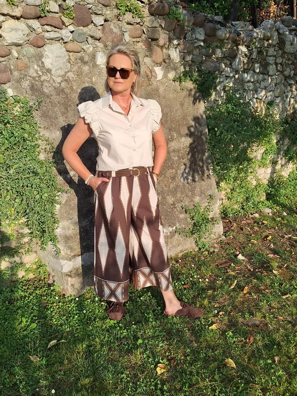 3/4 de losse broek printed
