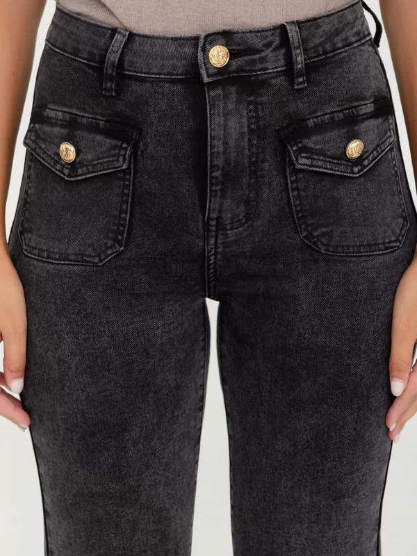 Jeans rechte pijp in donker grijs