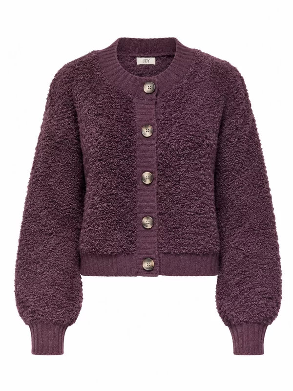 Jdy cardigan Eira in teddy look aubergine