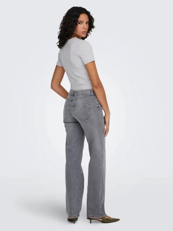 Only jeans mid grijs blush mid straight lengte 30