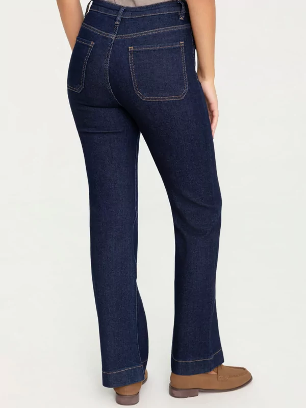 Jeans rechte pijp in donker blauw