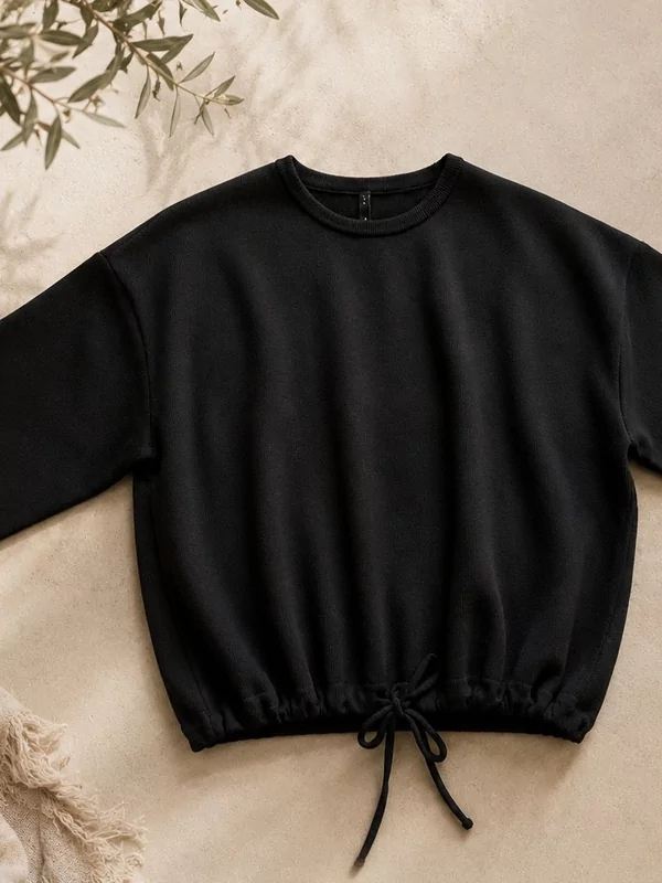 Only pull tricot siteri in zwart