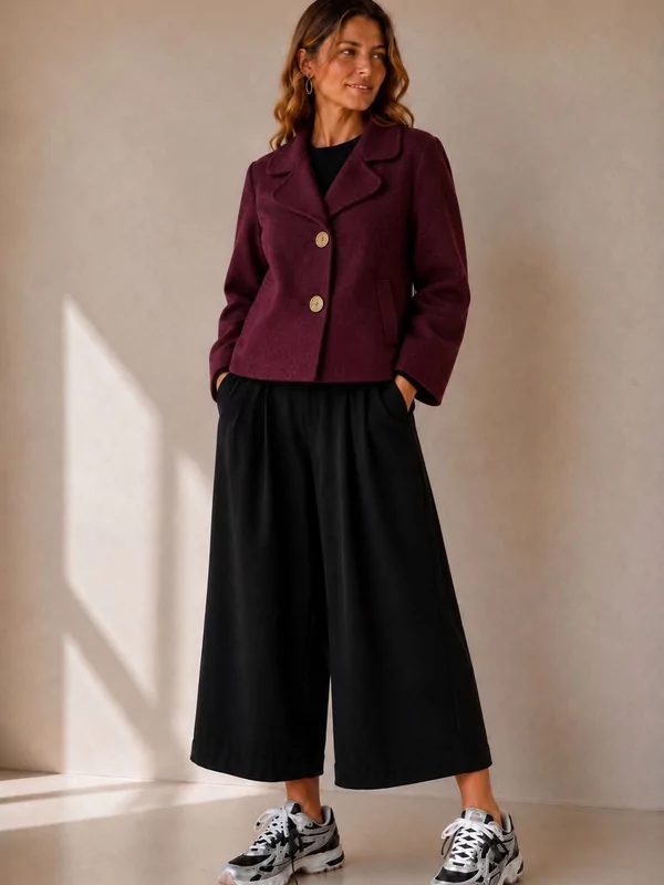 Gekleed jasje in aubergine