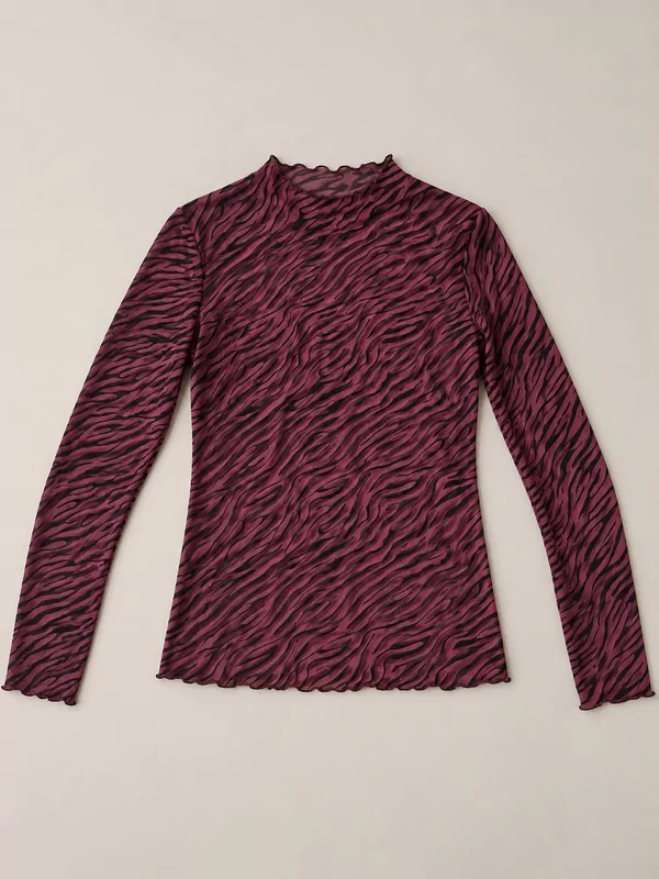 Voile bloesje in burgundy