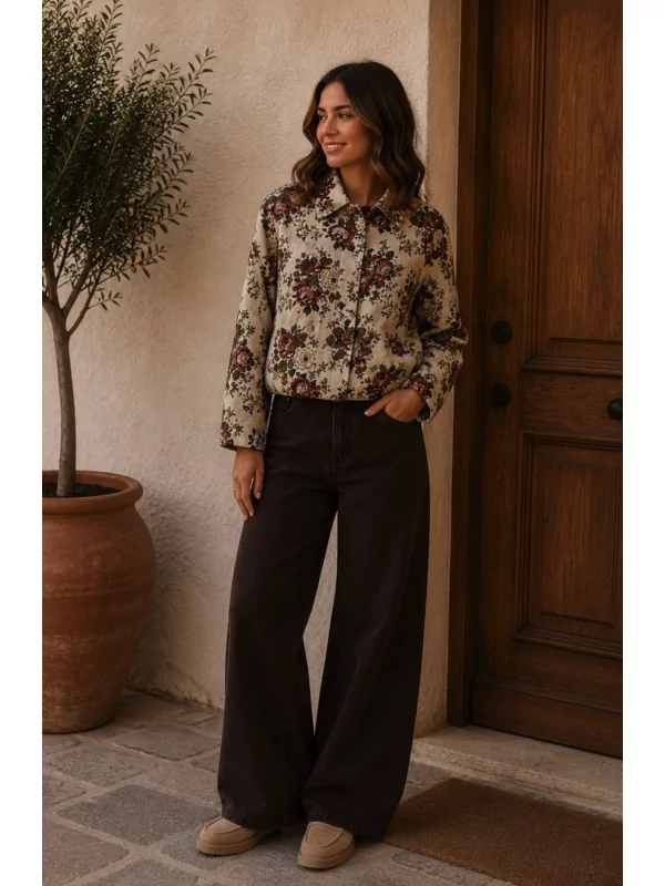 Only jeans Madison bruin wide leg lengte 30