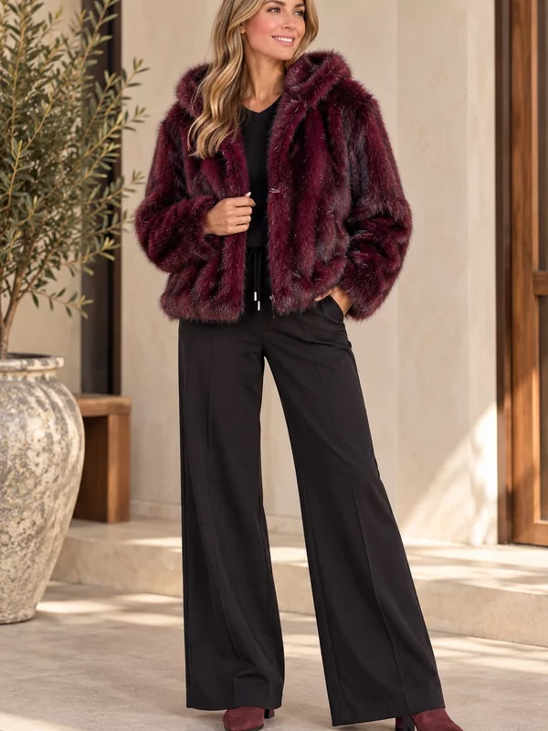 Jas in burgundy