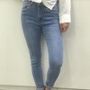 Blauwe jeans hoge taille en skinny