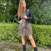 Leder look jasje in zwart