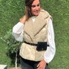 Body warmer in beige