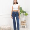 Flare jeans met zakjes aan de voorkant in donker blauw