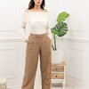 Broek in velour beige