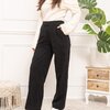 Broek in velour zwart