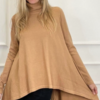 Losse pull / poncho in camel