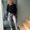 Mom jeans vs miss in grijs