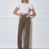 Jeans wide leg in taupe