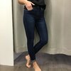 Jeans donker-blauw hoge taille
