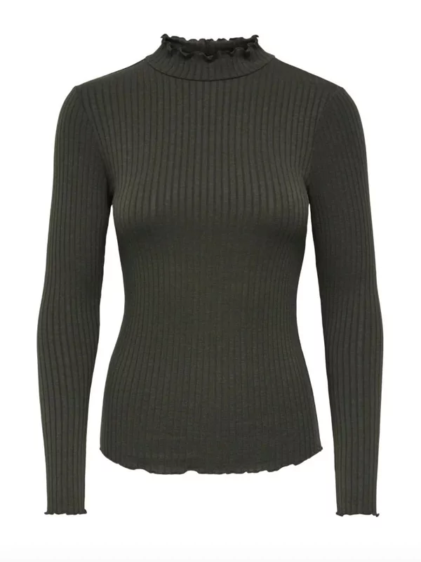 Jdy sous pull model Fransiska in olijf groen