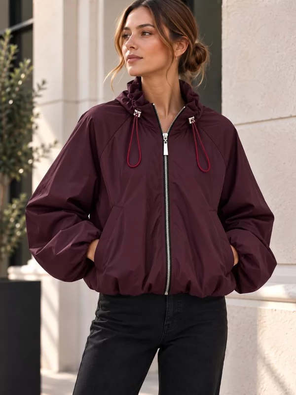 Jas in aubergine