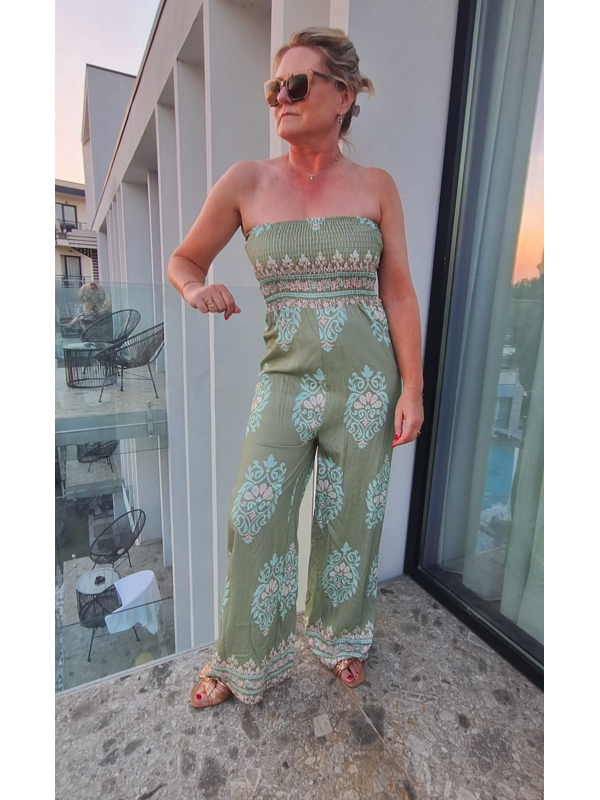 Jumpsuit in kaki mint