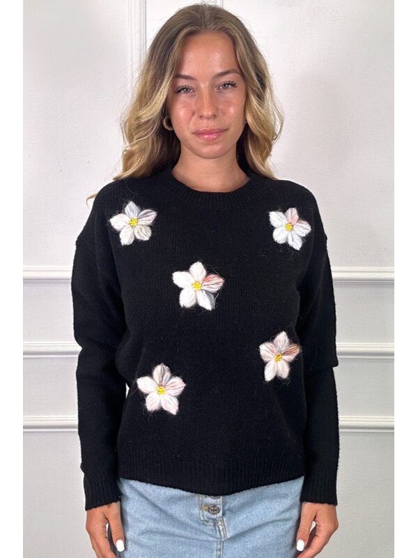 Pull flowers zwart