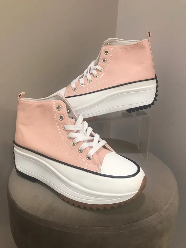 Hoge sneaker roze