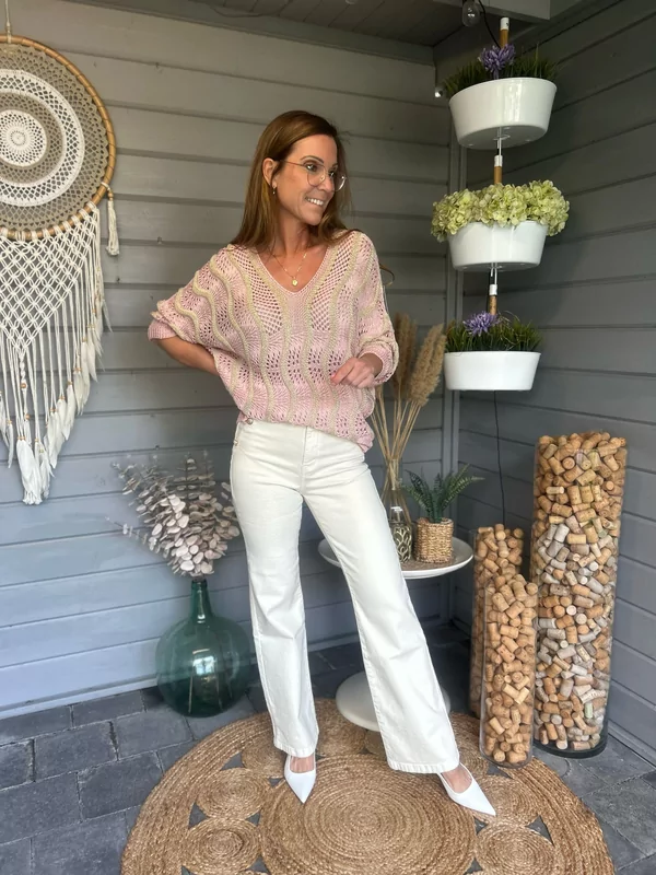 Fijn pulletje in roze goud