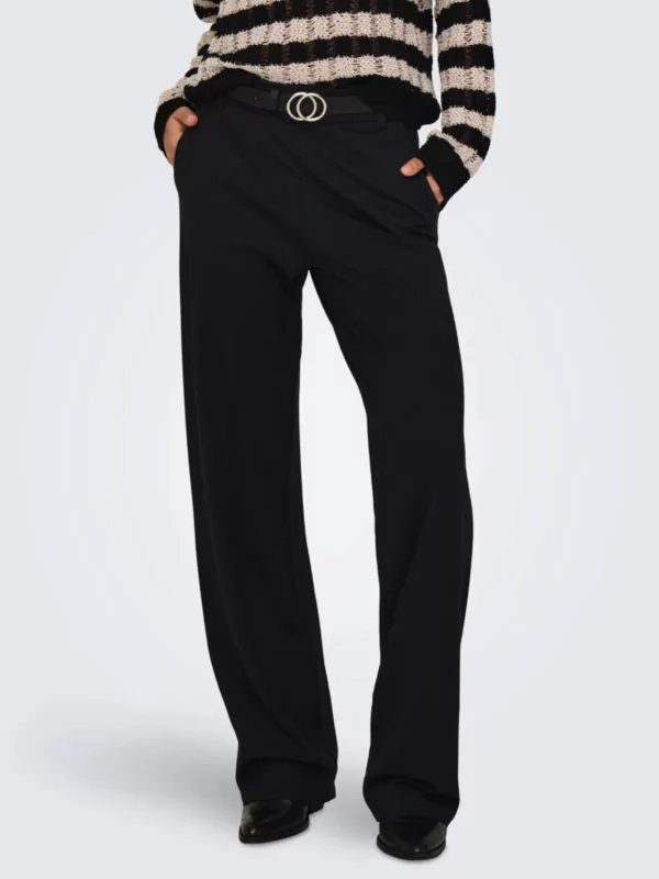 Only broek pop trash life in zwart lengte 32