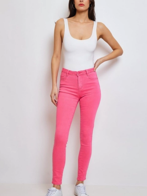 Jeans in roze / fuchsia