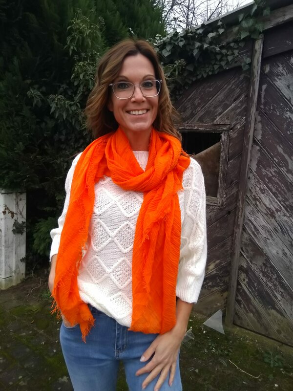 Sjaal in oranje
