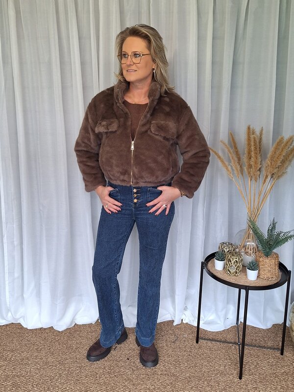 Jasje in taupe soft feel