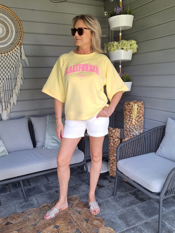 Sweater T-shirt in geel
