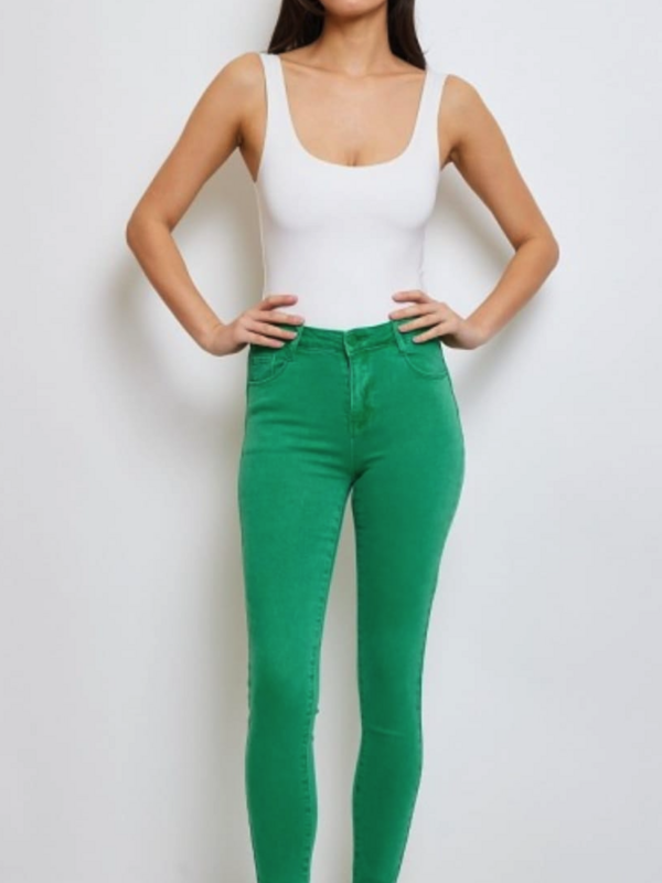 Jeans in groen