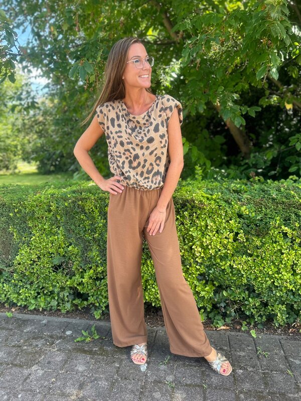 Bloesje in camel leopard 