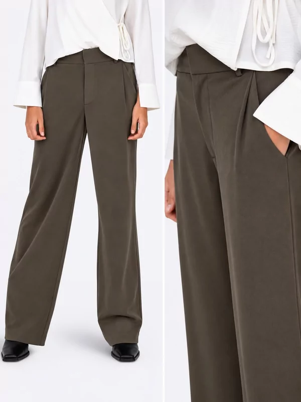 Jdy losse broek model geggo in olive lengte 32