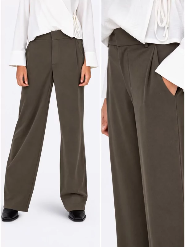 Jdy losse broek model geggo in olive lengte 32