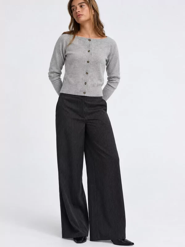 Jdy zwarte broek met streepje model Didde