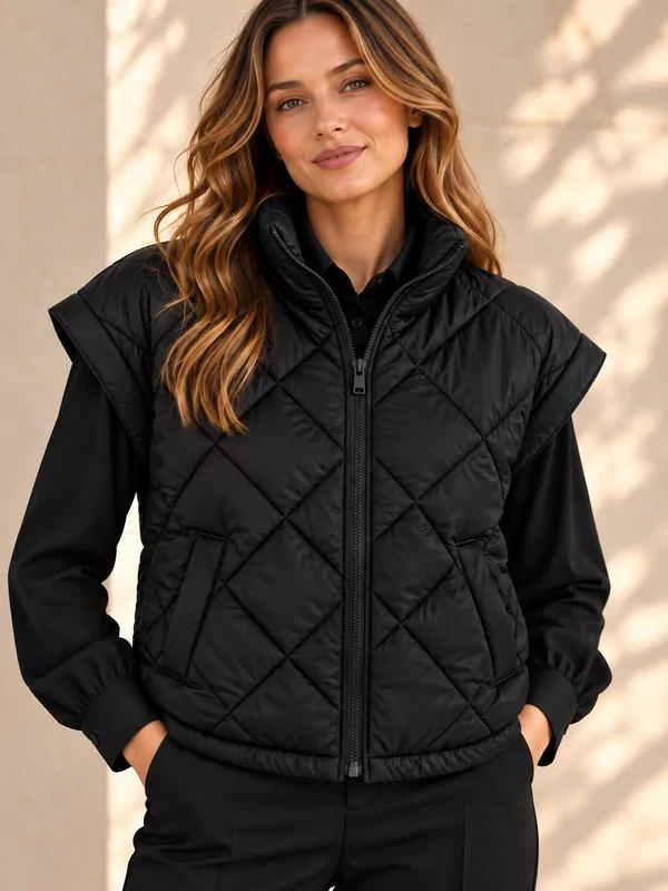 Body warmer in zwart