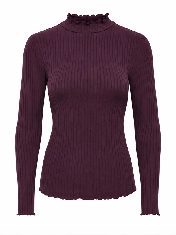 Jdy sous pull model Fransiska in aubergine