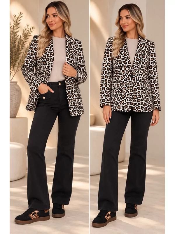 Blazer leopard printed