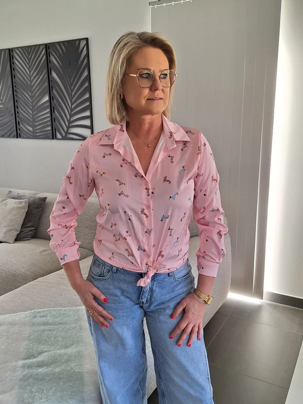 Hemdje teckel in roze