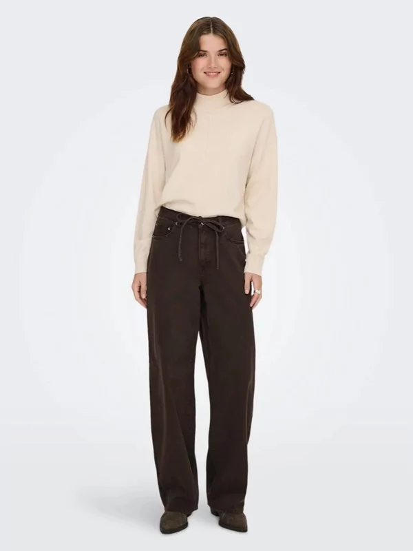 Only jeans in chocolate straight model Gianna lengte 32