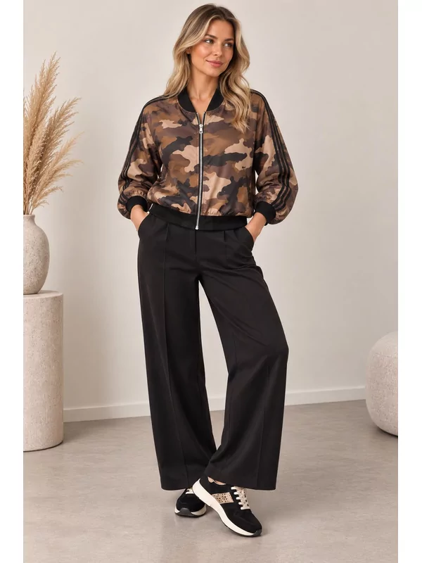 Vestje in camouflage bruine print
