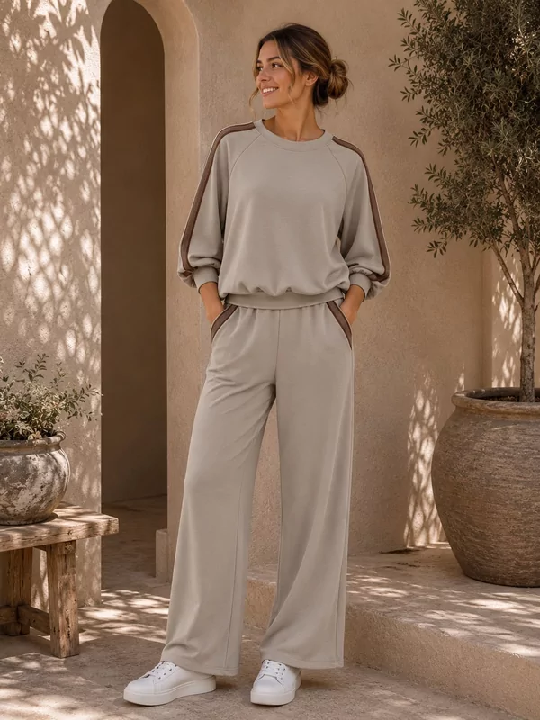 Jogging broek in taupe