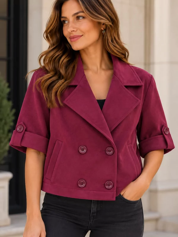 Nubucklook jasje in bordeaux