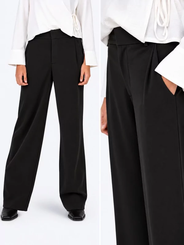 Jdy losse broek model geggo in zwart lengte 32