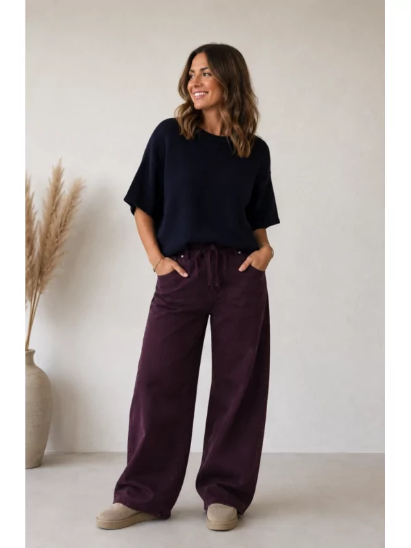 Only balloon broek Gianna burgundy lengte 32